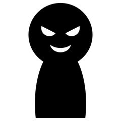 悪い人のイラスト、悪人のシルエット