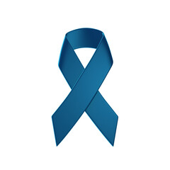 Ribbon Week Blue isolated on transparent background