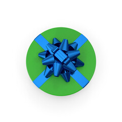 Ring Gift Box Green Blue Isolated on Transparent Background