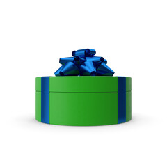 Ring Gift Box Green Blue Isolated on Transparent Background
