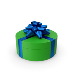 Ring Gift Box Green Blue Isolated on Transparent Background