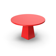 Red Ring Table Isolated on Transparent Background