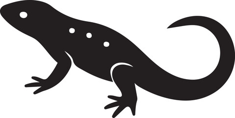 Silhouette of a Lizard with Three Spots on its Back