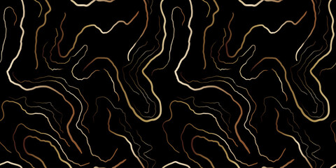modern elegant seamless marble pattern noble gold black colors background for web design decor abstract wavy lines