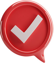 Red Check Mark Icon Approval Confirmation Success Symbol
