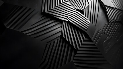 Abstract Black and White Geometric Pattern Modern Texture Background for Design