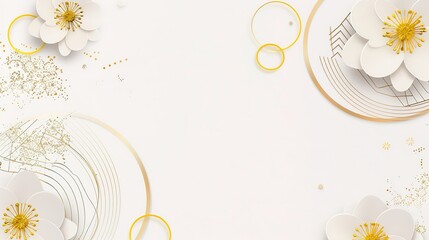 Elevate Your Design with Sleek Modern Simple Geometric Flower Backgrounds! Merge the elegance of nature with contemporary minimalism using these striking backdrops. Featuring clean lines, bold shapes,