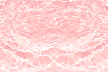 Pink water bubbles on the surface ripples. Defocus blurred transparent pink colored clear calm...