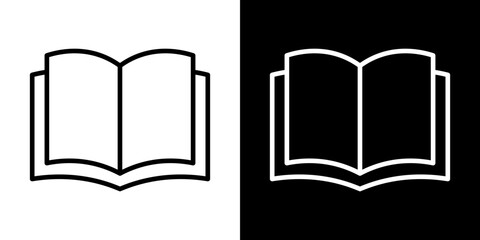 open book icon. Simple element illustration. outline and flat symbol design