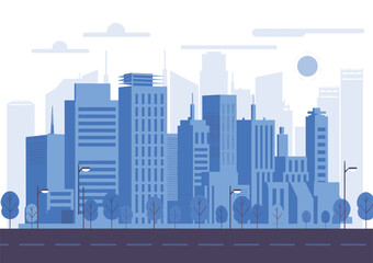 Obraz premium Abstract City Building Skyline