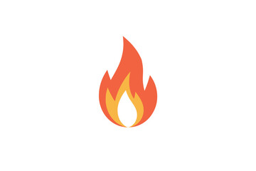 Vibrant Minimalistic Flame in Orange and Yellow Shades