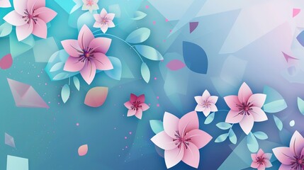 Elevate Your Design with Sleek Modern Simple Geometric Flower Backgrounds! Merge the elegance of nature with contemporary minimalism using these striking backdrops. Featuring clean lines, bold shapes,