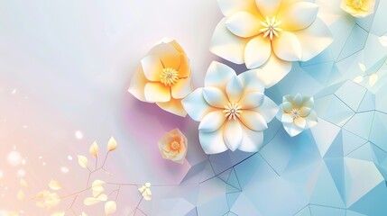 Elevate Your Design with Sleek Modern Simple Geometric Flower Backgrounds! Merge the elegance of nature with contemporary minimalism using these striking backdrops. Featuring clean lines, bold shapes,