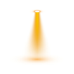 PNG Downward Light Projectors with Radiant Orange Spotlights on Transparent Background for Visual FX or UI Elements