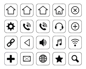 Website Icon Set – Web, Computer & Mobile App UI Symbols
