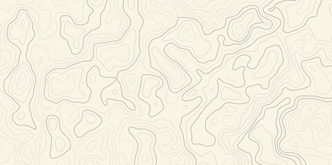 topographic map featuring contour lines on a light yellow backdrop, creating a seamless pattern effect and a textured surface look.