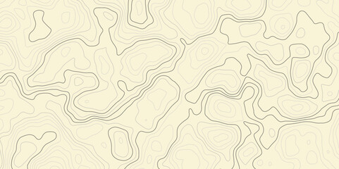 topographic map featuring contour lines on a light yellow backdrop, creating a seamless pattern effect and a textured surface look.
