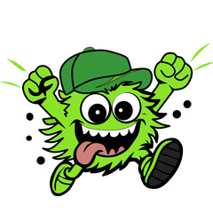 funny green monster