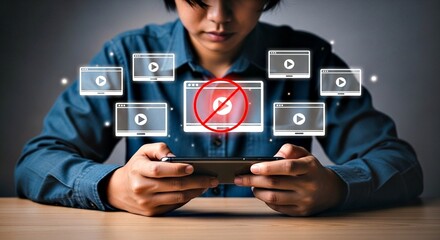 Adblock Warning for Media Content – Online Video Blocked by Security Alert and Virus Protection Notification

