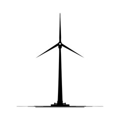 Renewable energy symbol showing eco friendly wind power technology.


