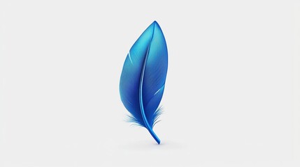 A blue feather with a long tail.