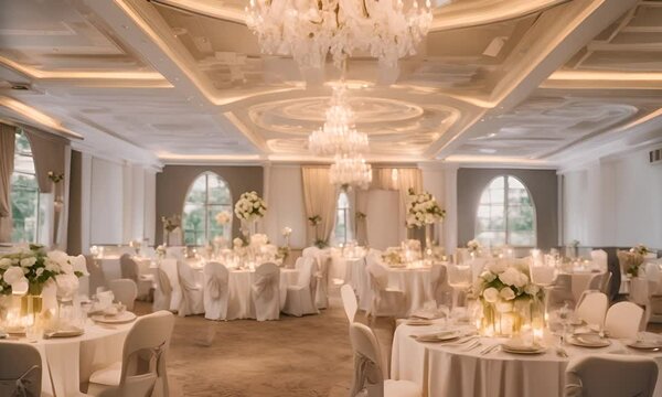 A beautifully decorated wedding venue