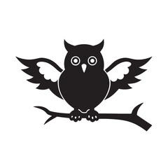 Wise Owl Perched Watching The Forest