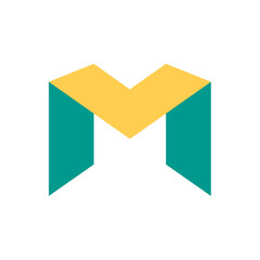 Modern style Letter M logo design