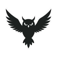 Fototapeta premium Owl Gliding Through Air With Wingspan