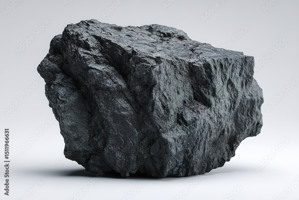 Poster unique dark rock displaying intricate texture and natural formations found in a geological exhibit s