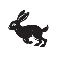 Rabbit Hopping Across Open Grass Field