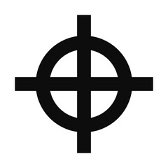 Celtic cross symbol - Christian flat style vector icon isolated