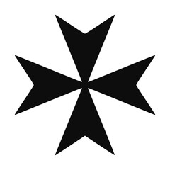 Maltese cross (Cross of Malta) symbol - Christian flat style vector icon isolated