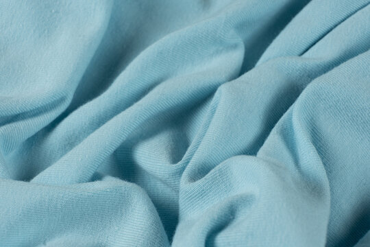 Abstract fabric blue background, cotton and spandex fabric