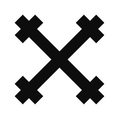 Obraz premium Saint Julian's cross symbol - Christian flat style vector icon isolated