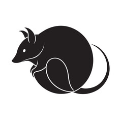 Curled Armadillo In Defensive Pose