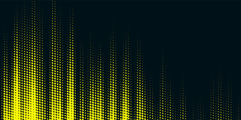 Dots halftone yellow and dark blue color pattern gradient grunge texture background. Dots pop art sport style vector illustration.