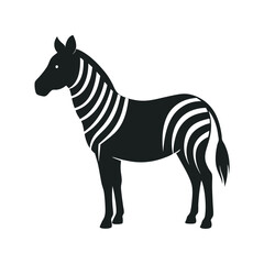 Zebra Silhouette Standing In The Wild