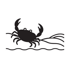 Crab Scuttling Sideways On Sandy Beach