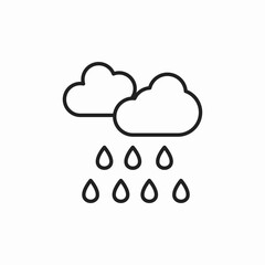clouod rain icon sign vector
