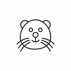 hamster pet icon sign vector