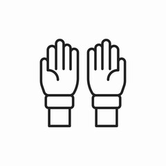 Fototapeta premium hand gloves icon sign vector