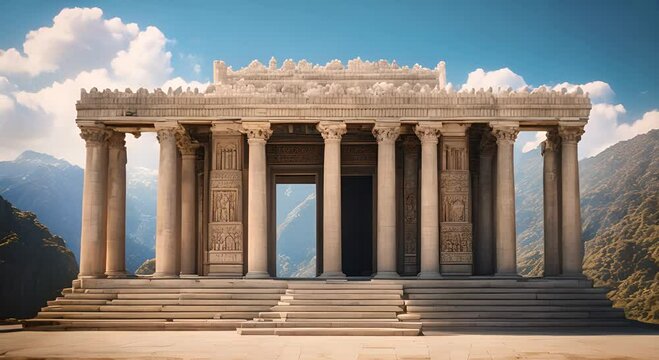 A grand ancient temple 