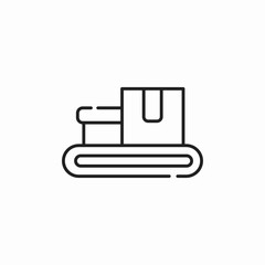 package conveyor icon sign vector