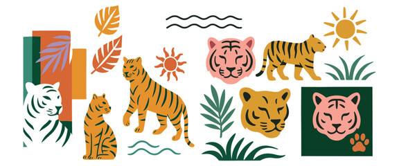 Tiger Duos Exotic Foliage and Faces