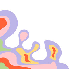 Colorful Abstract Wavy Liquid Corner 