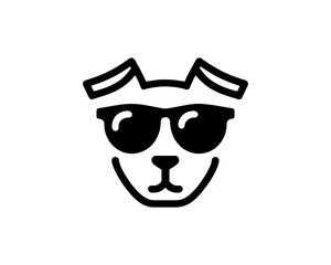 Professional dog sunglasses logo in vector art