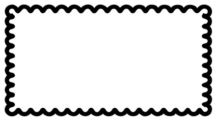 Black and white vintage postage stamp frame with a grunge texture