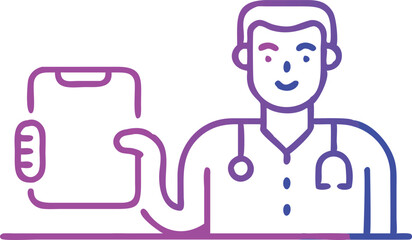 Fototapeta premium Reliable Doctor Figure Illustration 