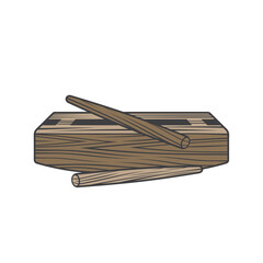 samoan traditional drum instrument, vector art.